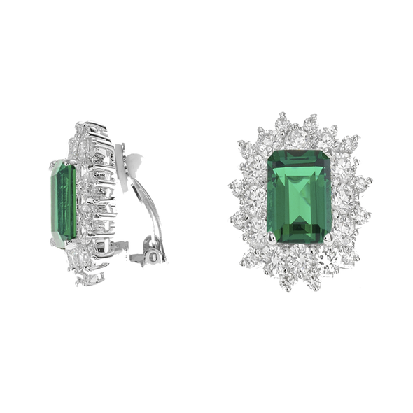 Emerald Clip On Earrings
