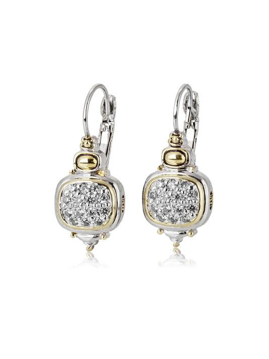 Pave Nouveau French Wire Earrings