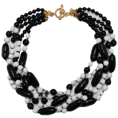 Black & White Bead Necklace
