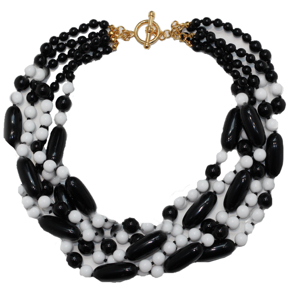 Black & White Bead Necklace