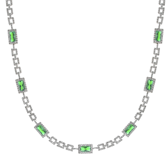 Emerald Deco Chain Necklace
