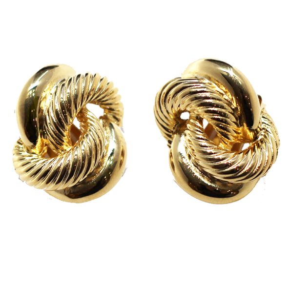Gold Interwoven Earrings – Gale Grant