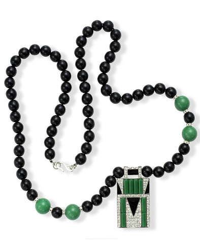 Jade Art Deco Necklace
