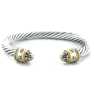 Nouveau Large Two Tone Wire Cuff