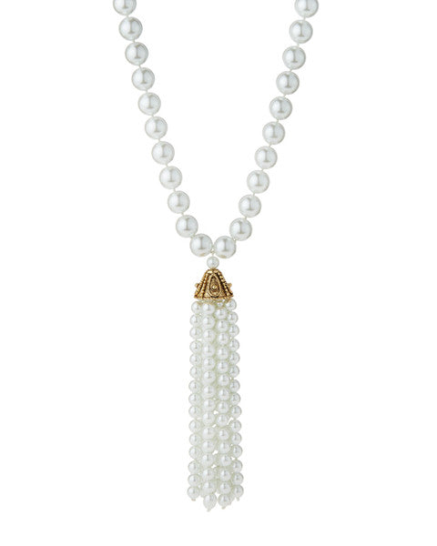 Diamond Cut Turquoise and Large Pearl Necklace with Modern Diamond Cl | The  Perfect Setting, Inc