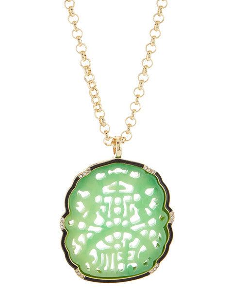 Jade Carved Pendant Necklace