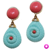 Pink and Turquoise Earrings